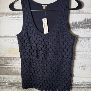 J. Crew Navy Textured Tank Top